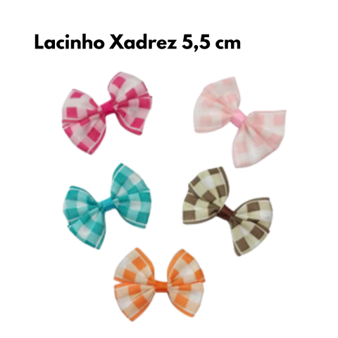 Lacinho Xadrez 5,5cm (10 unidades) - comprar online