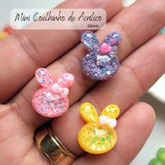 Mini Coelhinho de Acrílico - 19mm (10 unidades) Cores sortidas - comprar online