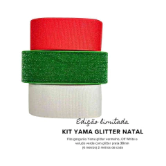 Kit Fita Yama Glitter NATAL 38mm (6 metros) 2 metros de cada na internet