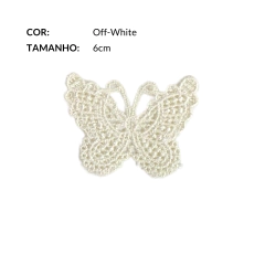 Aplique Borboleta Guipir 6cm (4 unidades) na internet