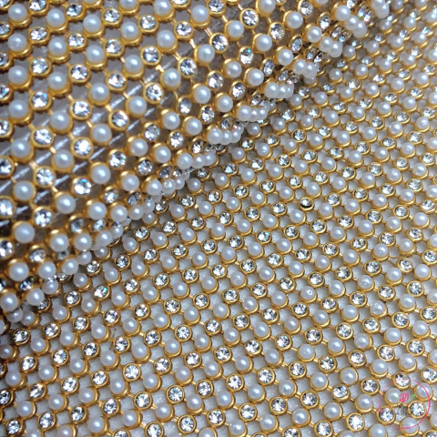 Manta de Strass com Pérolas (10x45 cm) - comprar online