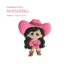 Aplique Boiadeira Emborrachado 4,3cm na internet