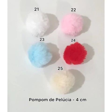 Pompom de Pelúcia 4 cm (1 unidade)