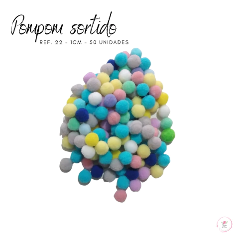 Pompom Bolinha Sortido ref. 22 - 1cm (250 Unidades) - comprar online