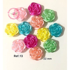 Florzinha de Acrílico - 22mm ref. 13 (20 unidades) - Cores sortidas - comprar online