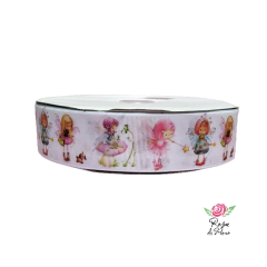 Fita gorgurão Estampada Fada - 38mm (5 metros) - comprar online