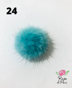 Pompom achatado 3cm - Atelie Rosa di Pano