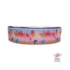 Fita gorgurão Estampada Passarinho - 38mm (5 metros) - comprar online