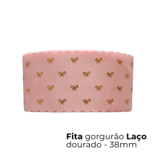 Fita Gorgurão LAÇO Dourado - 38mm (3 metros) - comprar online