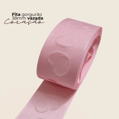 Fita gorgurão Coração grande Vazado 38mm - comprar online