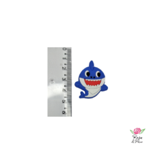 Aplique Baby Shark Azul Emborrachado - 2 Unidades - comprar online