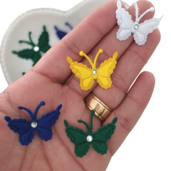 Borboleta Prensada com strass Copa 3cm (10 Unidades) - comprar online