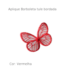 Imagem do Aplique Borboleta de Tule Bordada (2 unidades)