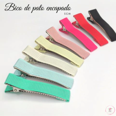 Bico de Pato Encapado com Fita Gorgorão 5cm (10 unidades)
