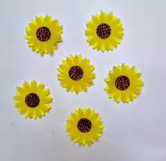 Aplique Girassol em Feltro (5 unidades) - loja online