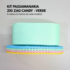 Kit Fita passamanaria Zig zag Candy 13mm 6 Metros (3 metros de cada modelo) - loja online