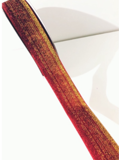 FITA DE VELUDO COM GLITTER ESPONJADA 38 mm - (Rolo com 3 metros)