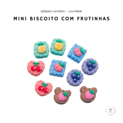 Aplique Mini Biscoito com Frutinhas 20x18mm (10 unidades) - comprar online