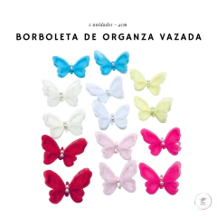 Aplique Borboleta Organza (2 unidades)