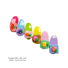 Imagem do Aplique Mini Biscoito com Frutinhas 20x18mm (10 unidades)