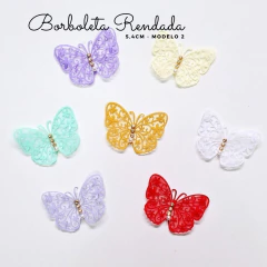 Aplique Borboleta Rendada MODELO 2 - 5,4cm - comprar online