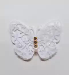 Aplique Borboleta Rendada MODELO 2 - 5,4cm - Atelie Rosa di Pano