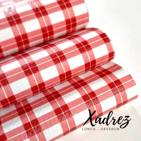 Lonita Xadrez Vermelha 24x34cm (1 unidade)