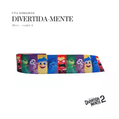 Fita gorgurão estampada Divertida-Mente 38mm na internet
