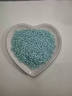 Pérola Inteira (com furo) 4mm - Atelie Rosa di Pano