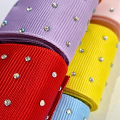 Fita Gorgurão com Strass 38 mm (3 metros) - Para Laços e Tiaras - comprar online