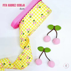 Fita Xadrez Cereja - 4CM