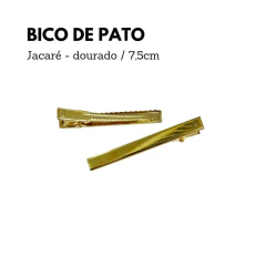 Bico de pato Jacaré Base Reta 7.5cm - Atelie Rosa di Pano