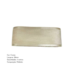 Fita texturizada borda cetim - 38mm (3 metros)