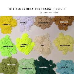 Florzinha Prensada 2x2cm - kit com 12 cores (600 unidades) na internet