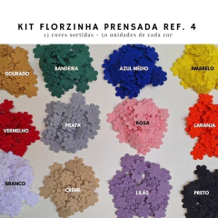 Imagem do Florzinha Prensada 2x2cm - kit com 12 cores (600 unidades)