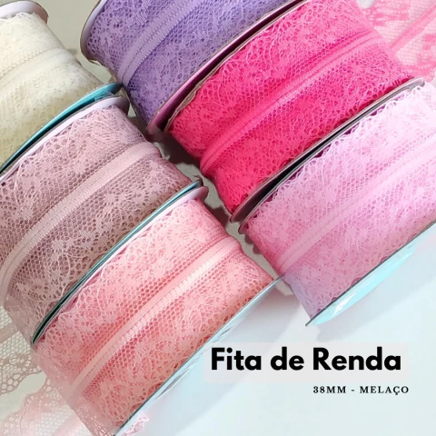 Fita de Renda Melaço 38mm - 10 metros - comprar online