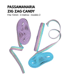 Fita Passamanaria Zig Zag Candy (13mm) - 3 Metros - loja online