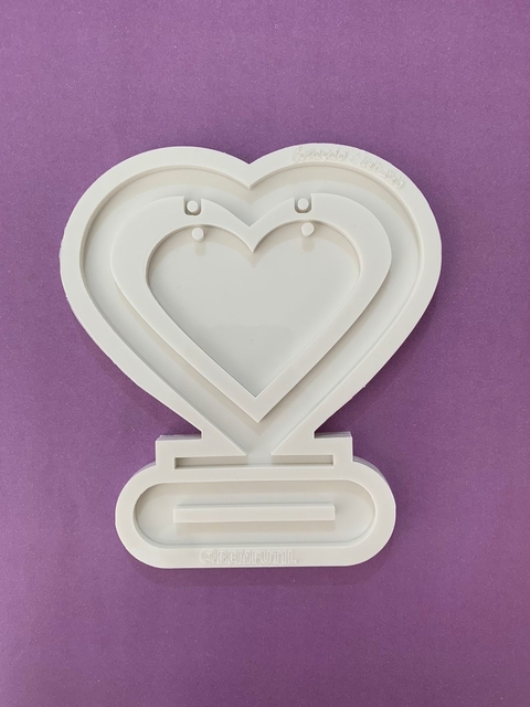 BAZAR MATRIZ - Molde Placa Coração com Coração Suspenso - (cópia)