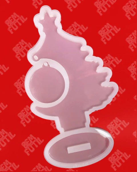 Molde Mini Árvore de Natal com Bola para foto/logo / Corporativo - Coleção Natal