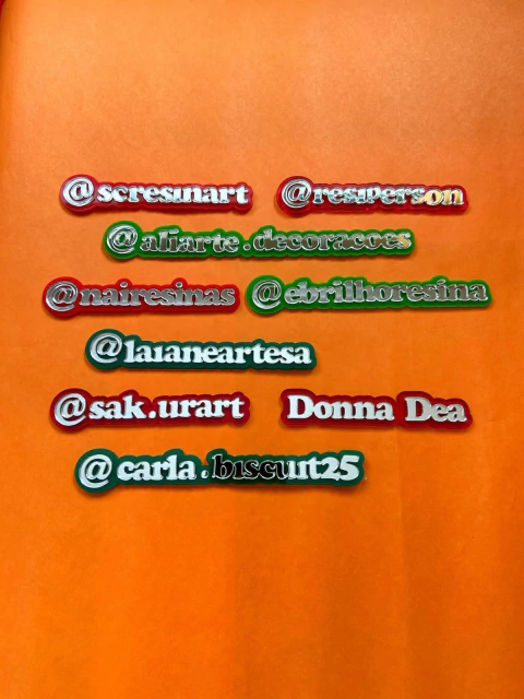 Plaquinha Rede Social para conteúdos - até 20cm