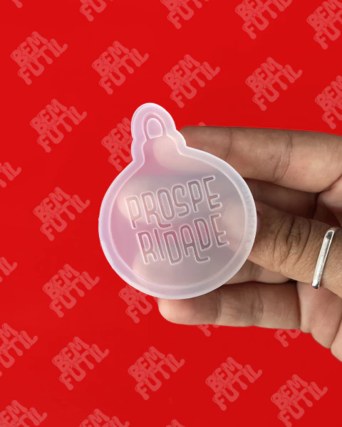 Molde Bola de Natal Temática Palavras Positivas - Prosperidade - Coleção Natal