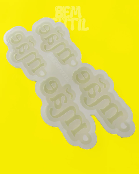 Molde de silicone Mãe Alto Relevo com 4 - Mod 6- Coleção Dia das Mães - Silicone Alimentício