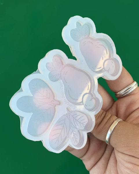 Molde de silicone Brinco Caju Mod 002 - Coleção Juju Caju
