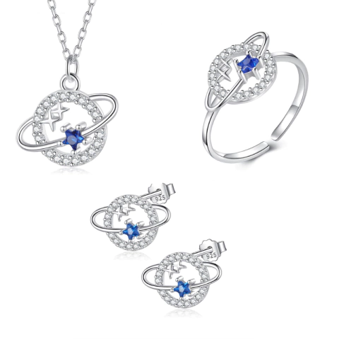 Conjunto planetario prata 925