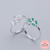 anel folhas prata 925