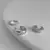 Trio piercing fake banhado a prata com zircônias