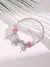 Pulseira com berloque banhada a prata - Joia da Lua - Prata 925 | Colar Brinco Anel Pulseira Frete Grátis