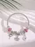 Pulseira com berloque banhada a prata - loja online