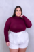 Tshirt Viscolycra Gola Alta Roxo
