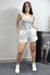 Shorts Moletinho Cinza Estonado na internet